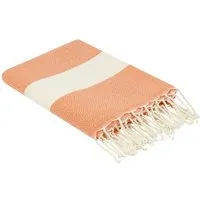 furora HOLIDAY furora HOLIDAY Strandtuch groß 100x200 cm, aus Baumwolle | Hamamtuch Badetuch, 100x200cm | orange, – Produktbild 1 von 1