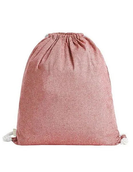 Halfar Halfar Turnbeutel Gymsac aus recycelter Baumwolle 38 x 42 cm, Rot, – Produktbild 1 von 2