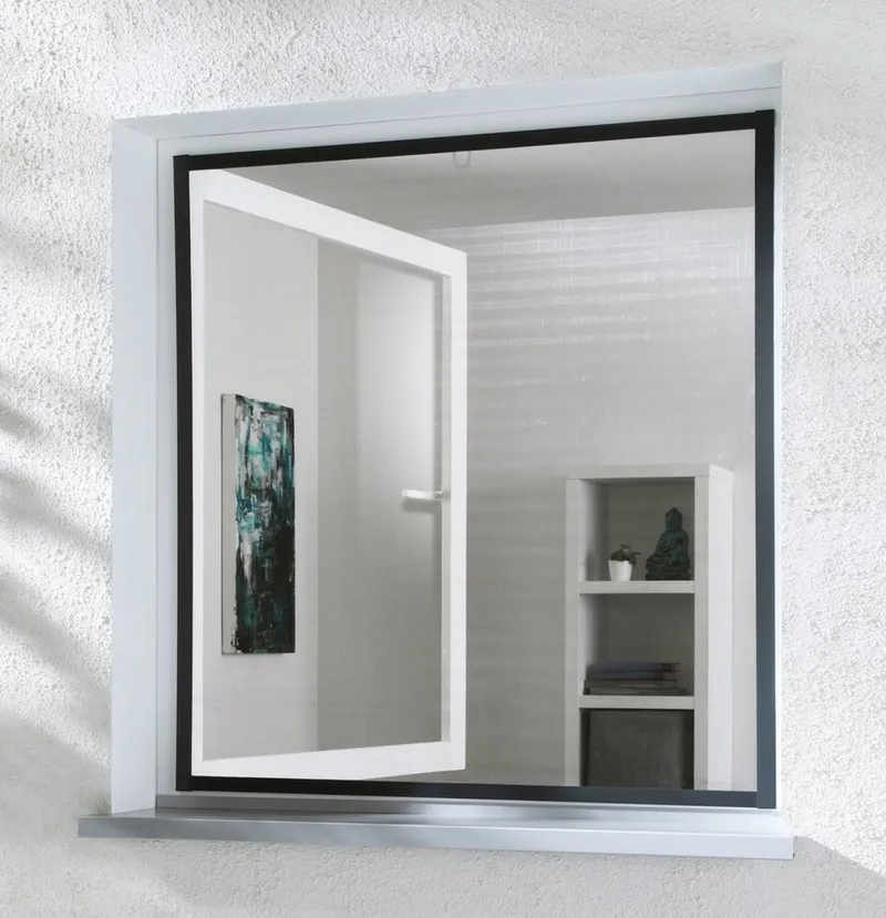 hecht international Insektenschutz-Fensterrahmen MASTER SLIM, Grau, – Produktbild 7 von 8
