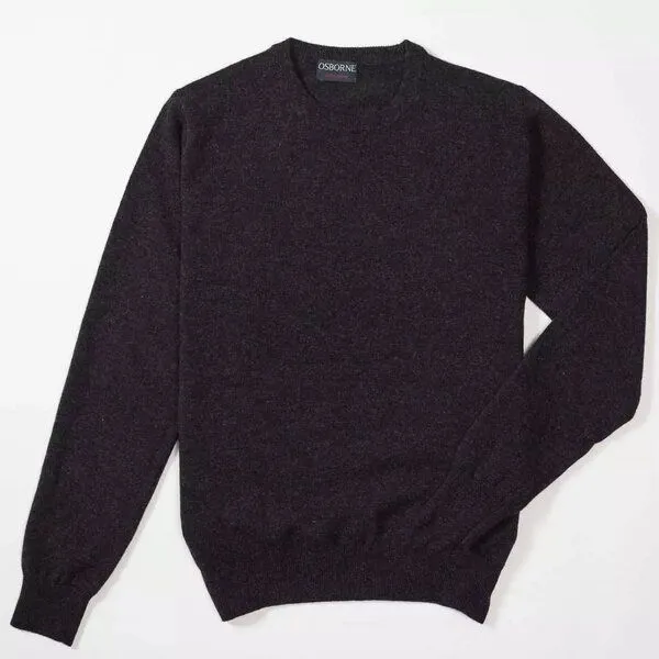 Osborne Knitwear Osborne Knitwear Gelongwoll-Pullover, Charcoal meliert (grau), – Produktbild 1 von 4