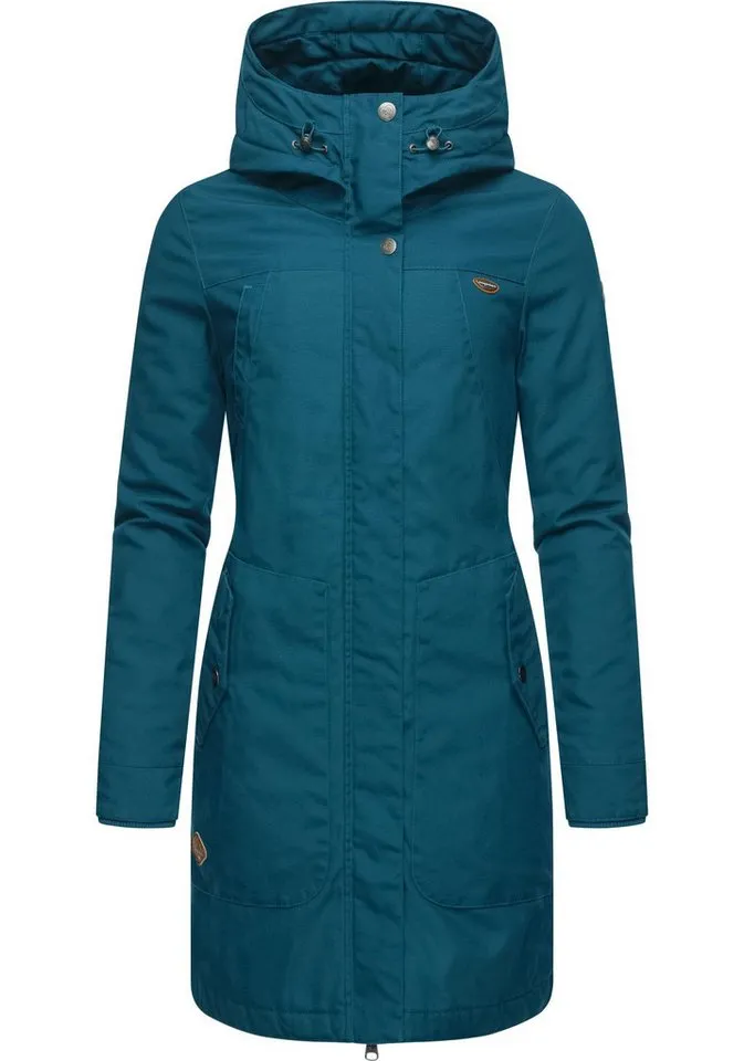 ragwear ragwear Wintermantel Jannisa stylischer Damen Winterparka mit Kapuze, Grün, – Produktbild 2 von 4