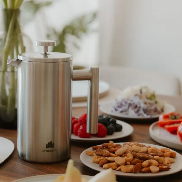 GROENENBERG GROENENBERG Edelstahl French Press 0,35 - 1 Liter | mit Thermo-Effekt | Inkl. Ersatzfilter – Produktbild 3 von 4