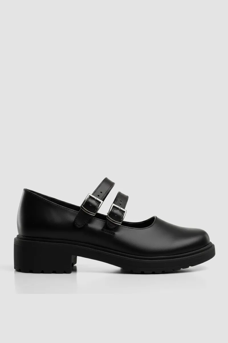 BOHEMA BOHEMA Damen vegan Ballerinas Mary Jane Twin Schwarz, Schwarz, – Produktbild 2 von 2