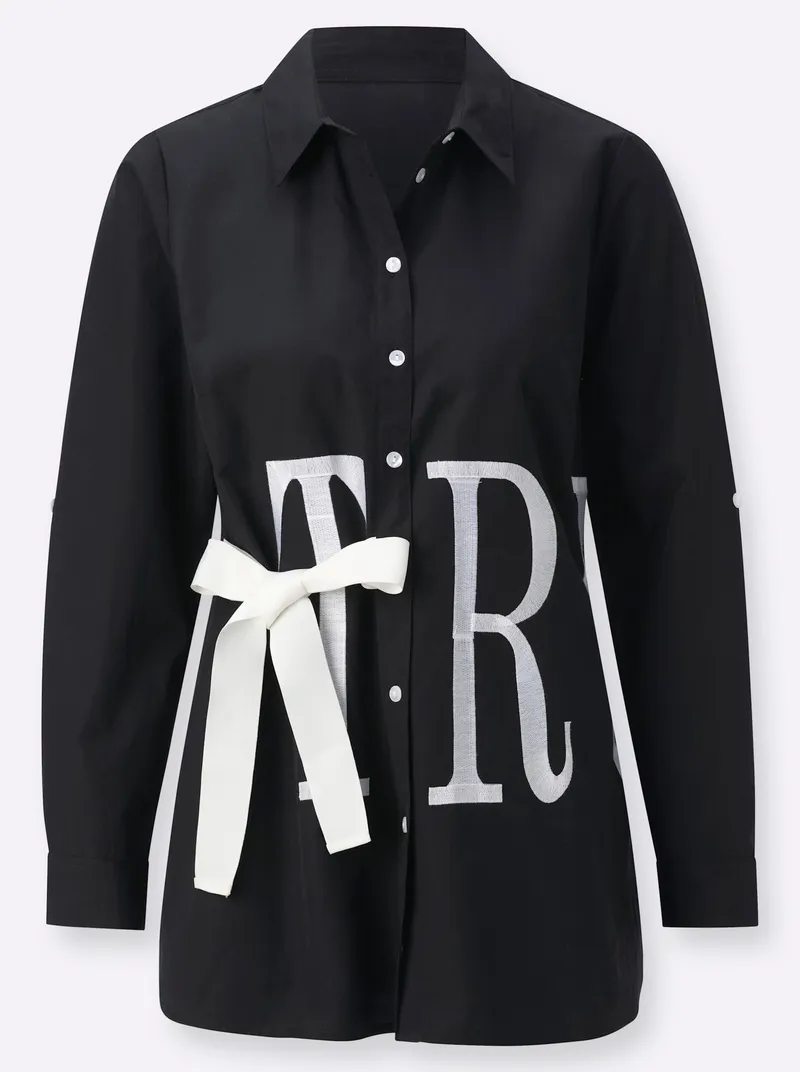 Witt Longbluse schwarz-weiß, Schwarz-weiß, – Produktbild 1 von 2