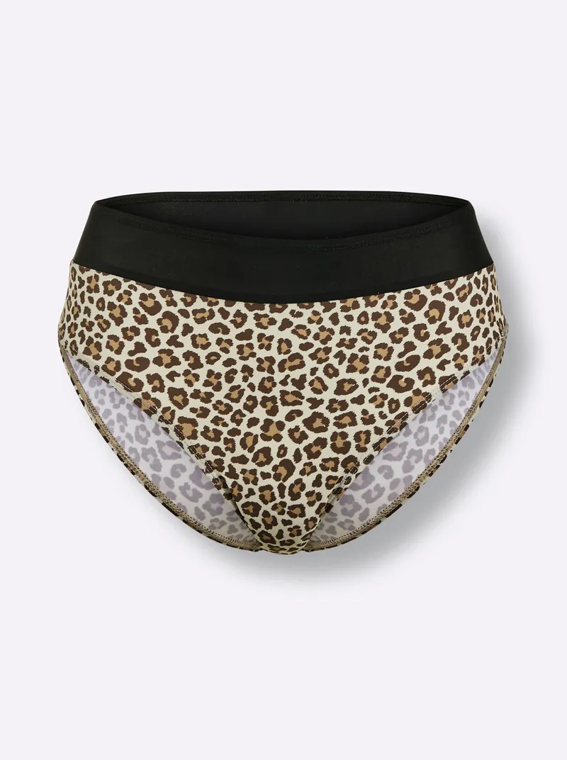feel good Bikini-Slip champagner-schoko-bedruckt, Champagner-schoko-bedruckt, – Produktbild 1 von 2