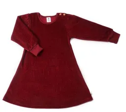 Leela Cotton Leela Cotton Kinder Langarmkleid aus Cordstoff 100% Bio Baumwolle für Mädchen Strickkleid mit Rundhalsausschnitt – Produktbild 1 von 1
