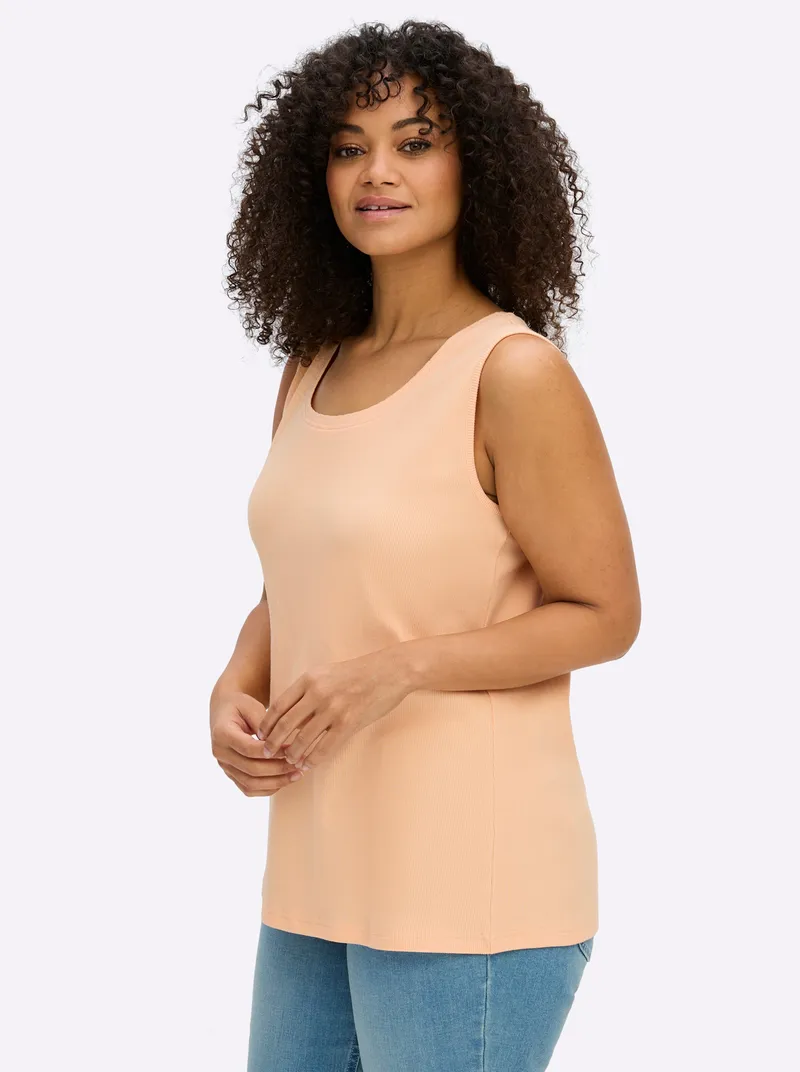sheego Tanktop apricot, Apricot, – Produktbild 2 von 2