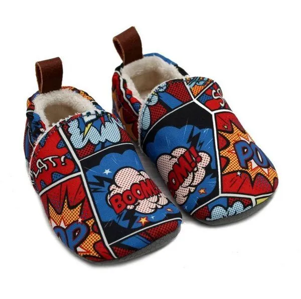 Pololo Pololo Barfuß-Hausschuhe aus Seaqual Yarn, Futter aus Baumwolle (organic) vegan, Comic, – Produktbild 2 von 4