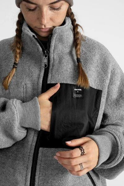 JECKYBENG JECKYBENG The NATURAL WOOLFLEECE - Fleecejacke aus 100% Bio-Schurwolle, Grau, – Produktbild 1 von 4