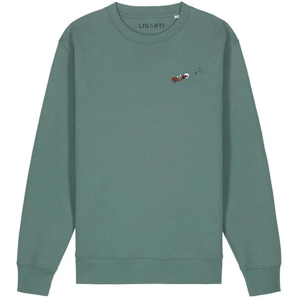 LIGARTI Bestickter Pullover – Astrowau der Space-Hund – LIGARTI Tiermanufaktur, Terracotta, – Produktbild 3 von 4
