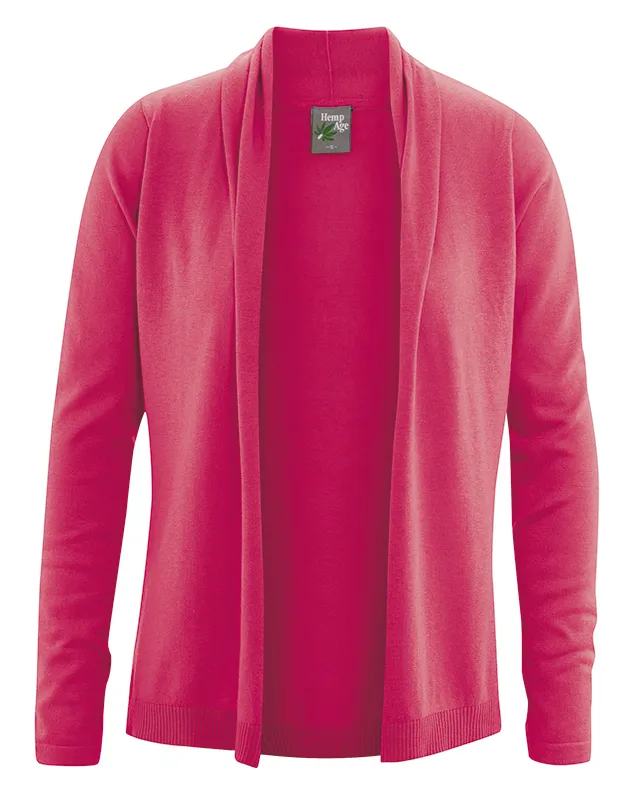 HempAge Hempage Damen vegan Leichte Strickjacke In Tomatenrot, Rot, – Produktbild 2 von 2