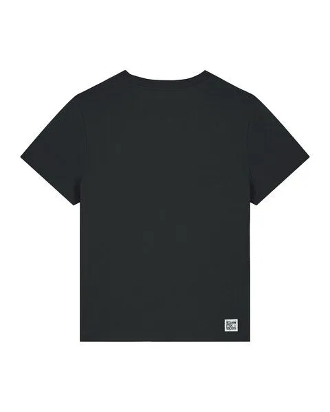 ilovemixtapes ilovemixtapes NO SMALL TALK Damen T-Shirt mit kleinem Brustprint und Rückendruck, Schwarz, – Produktbild 1 von 2