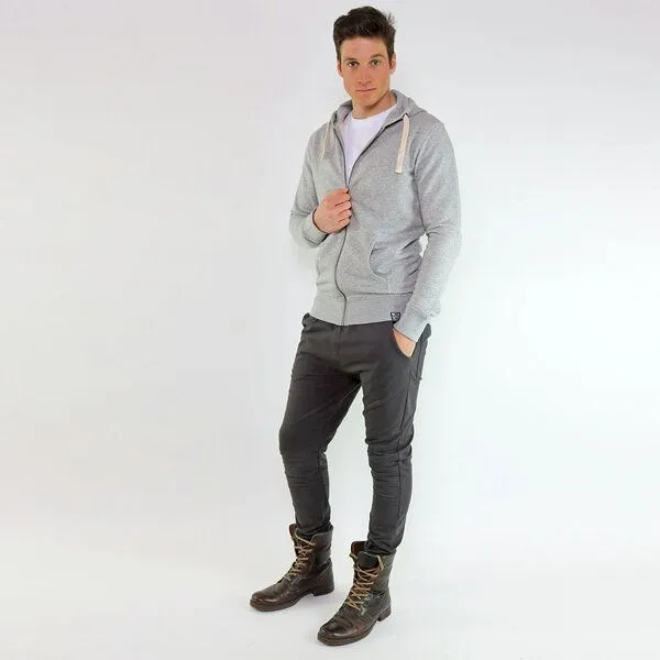 Gary Mash GARY MASH Jogginghose im Bikerstil aus Biobaumwolle, Grau, – Produktbild 3 von 4