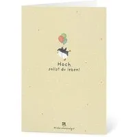 Die Stadtgärtner Die Stadtgärtner Grußkarte mit Saatpapier und Umschlag I Schöne Karte für Geburtstage & Glückwünsche I Saatpapier enthält hochwertige Wildblumen-Samen – Produktbild 1 von 1
