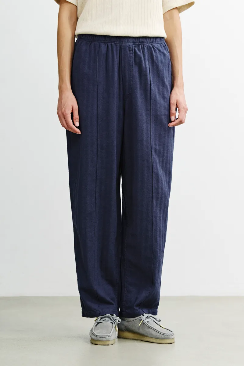 Rotholz Rotholz Damen vegan Hose Mit Breiten Falten Blau, Blau, – Produktbild 2 von 2