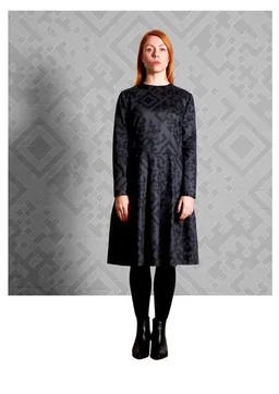 Sophia Schneider-Esleben Sophia Schneider-Esleben Dress Eve, QR Black - Damenkleid aus Bio-Baumwolle – Produktbild 1 von 1