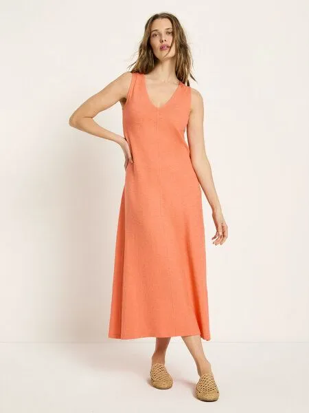 LANIUS LANIUS Maxikleid (GOTS) aus Bio-Baumwolle, Peach, – Produktbild 1 von 4
