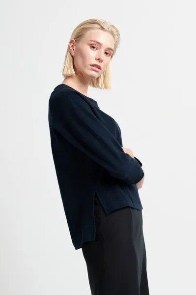 SHIPSHEIP SHIPSHEIP MILEVA - Damen Pullover in Cord-Optik aus Bio-Baumwolle, Navy, – Produktbild 1 von 3