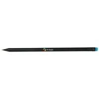 FSC-zertifizierter Bleistift rund schw durchgefärbt, 18,5 cm, mit Radiertip, – Produktbild 1 von 1