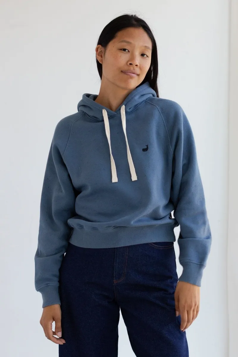 TWOTHIRDS TWOTHIRDS Damen vegan Hoodie Leskov Staubblau, Blau, – Produktbild 1 von 2