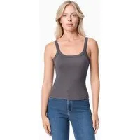 ORGANICATION ORGANICATION IPEEK | Ripp-Tanktop aus TENCEL Modal und Bio-Baumwolle, Shadow, – Produktbild 1 von 1