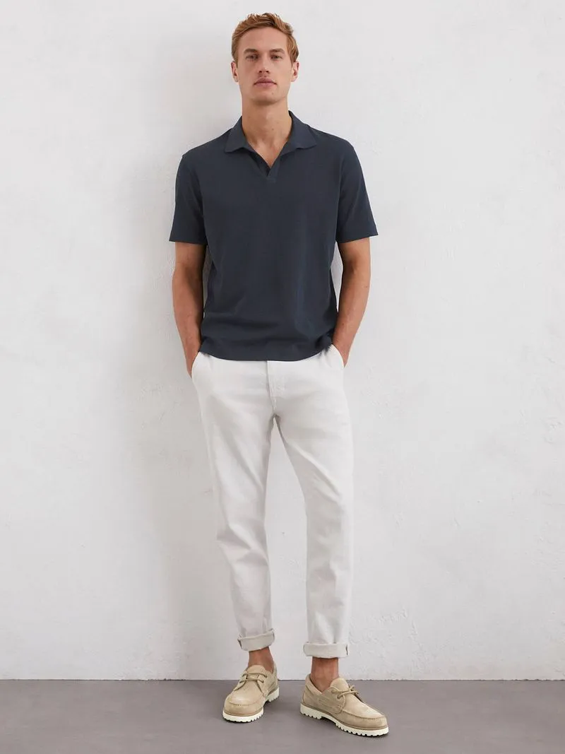 Marc O'Polo Marc O'Polo Poloshirt Riva Linen Blend Navy - Größe XXL, Dunkelblau, – Produktbild 1 von 5