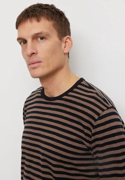recolution recolution Longsleeve MACA STRIPES, Vintage brown, – Produktbild 4 von 4