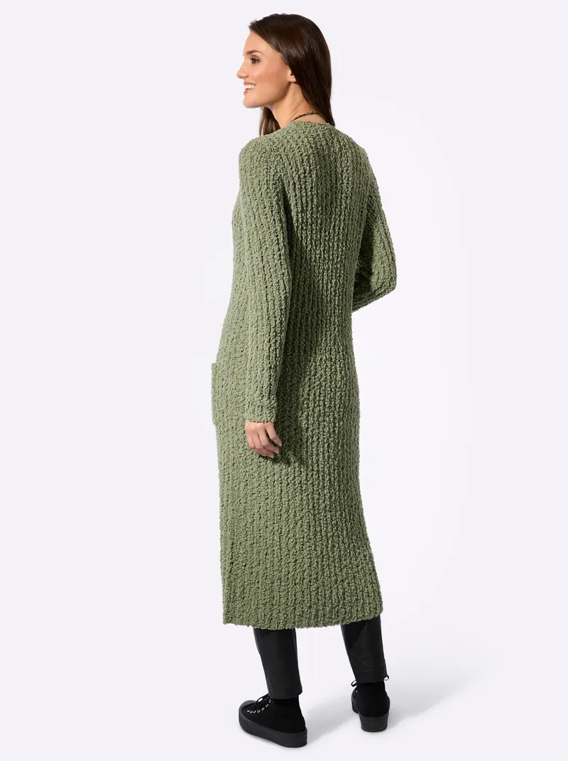 Witt Longstrickjacke, Khaki, – Produktbild 1 von 2