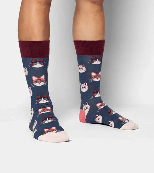 DillySocks DillySocks Socken Kitten aus Biobaumwoll-Mix, Sky kitten, – Produktbild 4 von 5