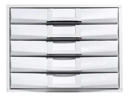Exacompta Exacompta Schubladenbox The Box "Office", DIN A4+, 5 Schubladen geschlossen, lichtgrau – Produktbild 1 von 1
