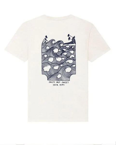 Kultgut Kultgut Biofair - Artdesign - Recyceltes Bio- Baumwolle- off white / Salty but Sweet Shirt, Natur, – Produktbild 1 von 4