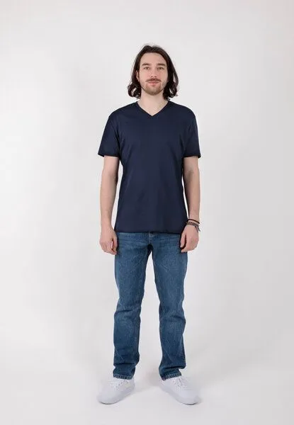 TORLAND TORLAND Herren T-Shirt mit V- Ausschnitt PRESENTER, Blau (french navy), – Produktbild 2 von 4