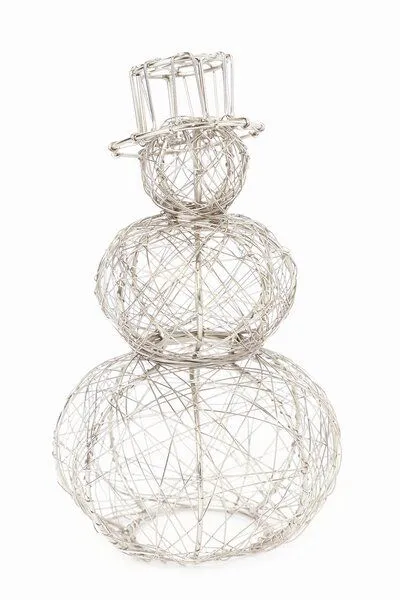 El Puente El Puente Deko-Schneemann zum Selber-Dekorieren | Fair Trade & Handmade aus Indien, Silber, – Produktbild 1 von 1