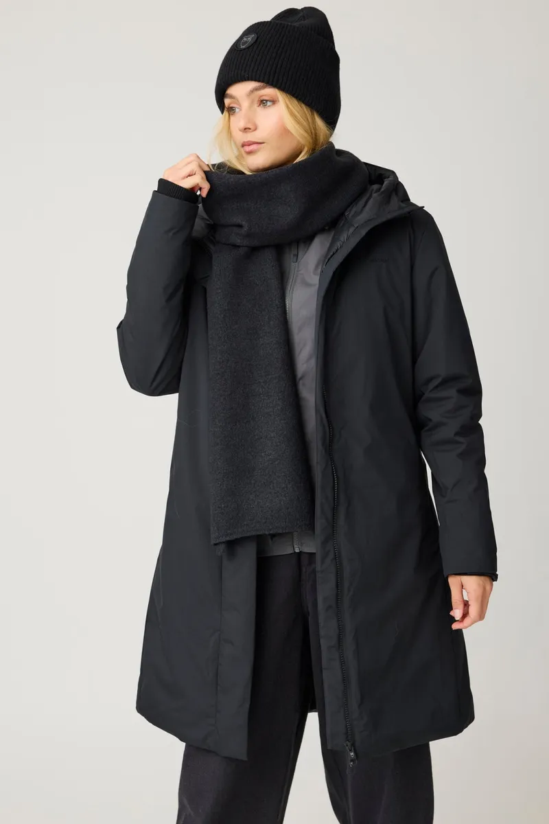 KnowledgeCotton Apparel KnowledgeCotton Apparel Damen vegan Parka Soft Shell Schwarz, Schwarz, – Produktbild 2 von 2