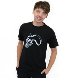 Spangeltangel Spangeltangel T-Shirt "Kamera" schwarz, weiß bedruckt, Siebdruck, Foto – Produktbild 1 von 1