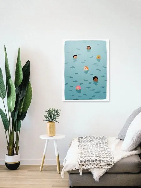 Photocircle Photocircle Wandbild / Poster / Leinwand - Swimming Together – Produktbild 4 von 4