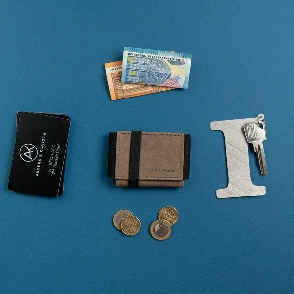ANDERS & KOMISCH ANDERS & KOMISCH Kleines Portemonnaie mit Schlüsselanhänger für 1-3 Schlüssel, Grün, – Produktbild 1 von 5