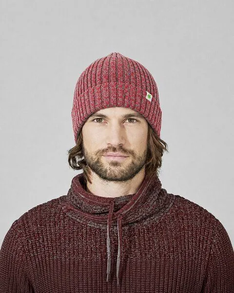 HempAge HempAge Strickmütze Hanf/Bio-Baumwolle, Barolo-grey (rot-grau), – Produktbild 1 von 3