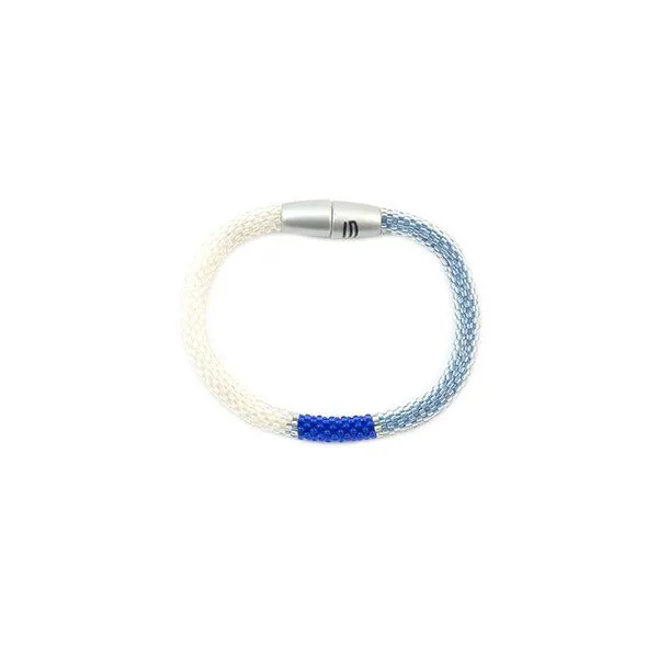 Sakiba Sakiba Armband Svelte Tricolor, Weiß-mittelblau, – Produktbild 3 von 4