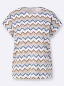 Witt Kurzarmshirt hellblau-beige-bedruckt – Produktbild 1 von 1