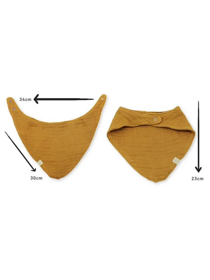 bistyle bistyle Dreieckstuch (3 St) Baby Musselin Lätzchen Halstuch Mehrfarbig, (Set, 3-St. 3er-Pack), Sabberlätzchen für Junge und Mädchen Unisex, Beige|gelb|rot, – Produktbild 5 von 5