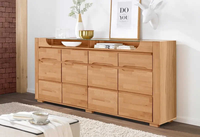 OTTO home Sideboard Denis, Breite 200 cm, Braun, – Produktbild 4 von 8