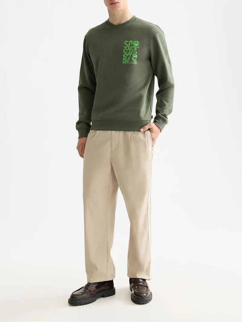 Scotch and Soda Scotch and Soda Pullover Logo Olivgrün, Grün, – Produktbild 4 von 5