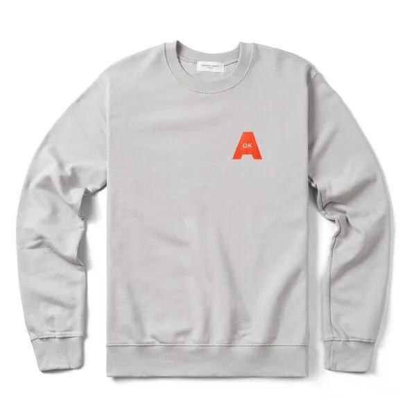 FANTASTIC REALITY STUDIOS Fantastic Reality Studios A-OK Sweatshirt – Bio-Baumwolle, Unisex, Grau, – Produktbild 1 von 4