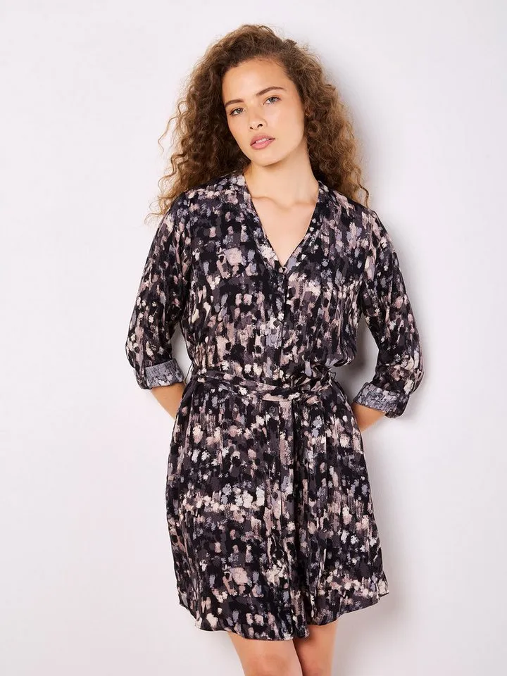 Apricot Apricot Minikleid Mini-Hemdkleid (2-tlg) mit Knopfleiste, Grau, – Produktbild 3 von 4