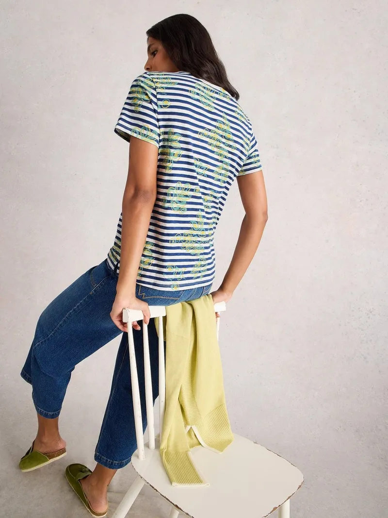 White Stuff T-Shirt Abbie - 34, Blau multi, – Produktbild 4 von 4