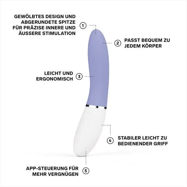 LELO App-gesteuerter G-Punkt-Vibrator - LELO LIV 3, Blau, – Produktbild 3 von 4