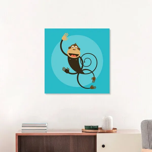 Photocircle Photocircle Poster / Leinwandbild - Kinderzimmer-Affe – Illustration für Kinder – Produktbild 3 von 4