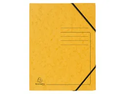 Exacompta 25 Exacompta Eckspannmappen, Colorspan-Karton, 355 g/m², DIN A4, Gummizug, gelb – Produktbild 1 von 1