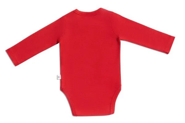 Leela Cotton Leela Cotton Baby Kinder Body Langarm Bio-Baumwolle Rippjersey 2005, Rot-ziegel, – Produktbild 1 von 3